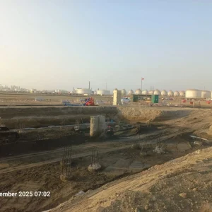 deep excavation dewatering pump system in construction site