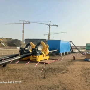 site drainage pump system with high performance output