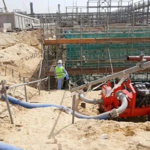 electric dewatering pump used in construction site drainage