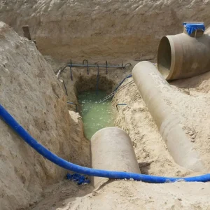 mobile dewatering pump used for flood control operations