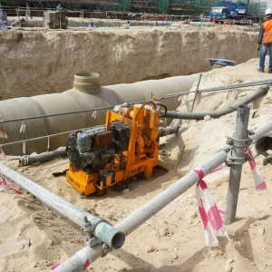 automatic dewatering pump system with control panel