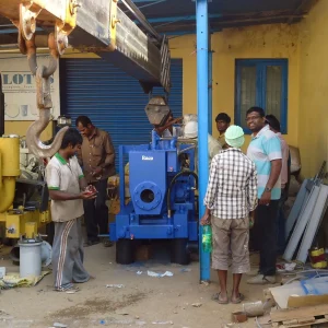 flood control centrifugal pump working at site drainage
