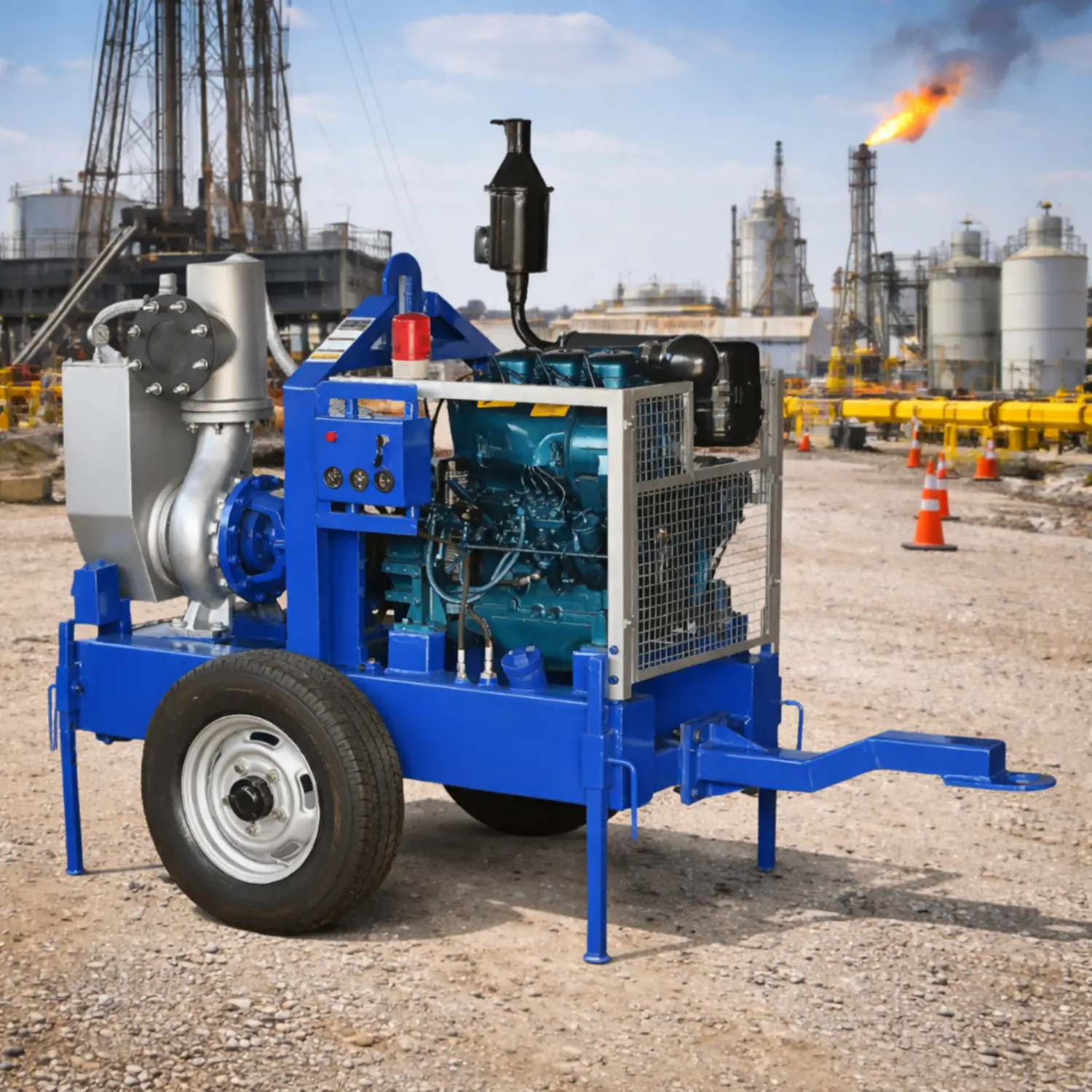 diesel dewatering pump rental Sharjah site